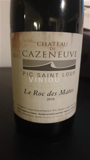 Languedoc Pic-saint-loup Château Cazeneuve Le Roc des Mates 2018