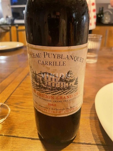 Bordeaux Saint-Émilion Grand Cru Château Puyblanquet Carrille 1982