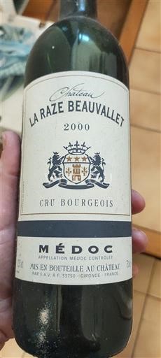 Bordeaux Médoc Cru Bourgeois Château La Raze Beauvallet 2000