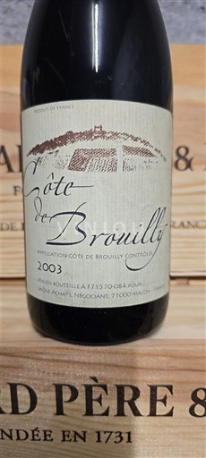 Beaujolais Côte-de-brouilly Domaine Agamy 2003