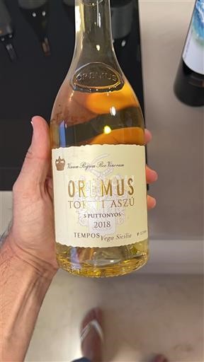 Tokaj Không được chỉ định Oremus 5 Puttonyos 2018