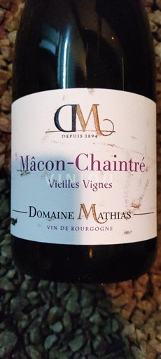 Bourgogne Mâcon supérieur Domaine Mathias Vieilles Vignes 2023