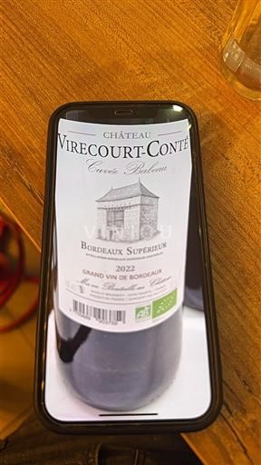 Bordeaux Bordeaux Supérieur Château Virecourt-Conté Babou 2022