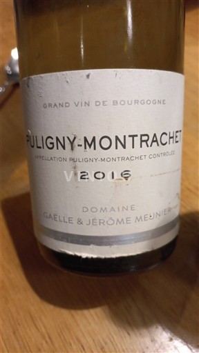 Borgonha Puligny-Montrachet Domaine Gaëlle & Jérôme Meunier 2016