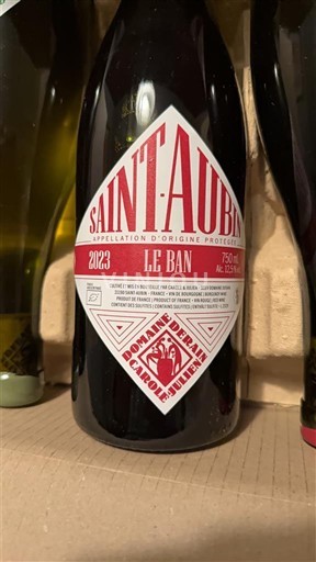 Vin Rouge sec Le Ban Domaine Derain 2023 France Bourgogne Saint-Aubin AOC bio