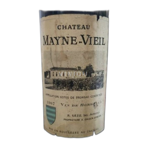 Bordéus Fronsac Château Mayne-Vieil Fronsac 1967
