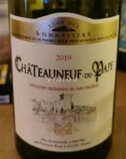 Valle del Rodano Châteauneuf-du-Pape Club des Sommeliers Châteauneuf-du-Pape 2019