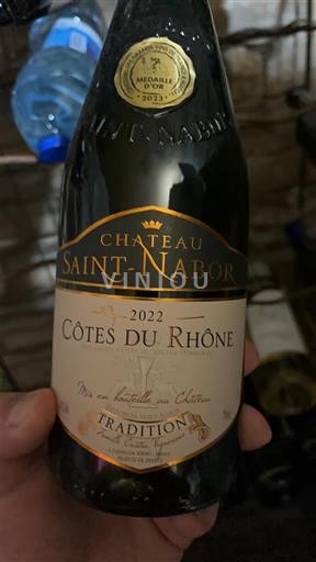 Rhônen laakso Côtes-du-rhône Château Saint-Nabor Tradition 2022