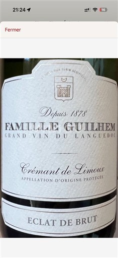 Languedoc Limoux Famille Guilhem Crémant du Limoux - Eclat de Brut Non Millésimé