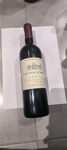 Bordéus Margaux Château Arsac 2020