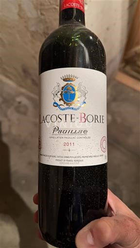 Bordeaux Pauillac Lacoste-Borie 2011