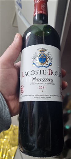 Bordeaux Pauillac Lacoste-Borie 2011