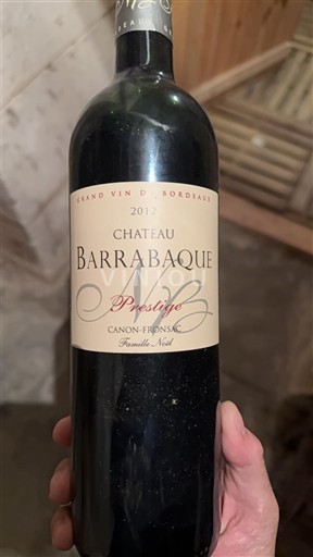 Bordeaux Canon-Fronsac Château Barrabaque Prestige 2012