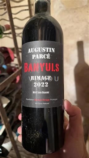 Roussillon Banyuls Augustin Parcé Rimage 2022
