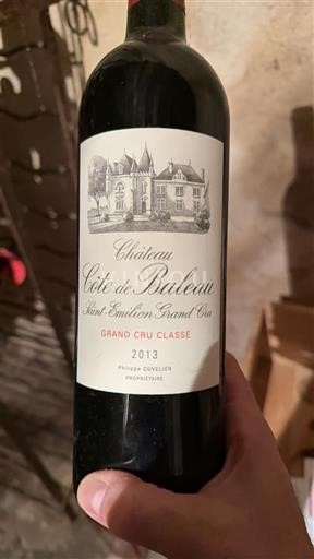 Bordeaux Saint-Émilion Grand Cru Grand Cru Classé Château Côte de Baleau 2013