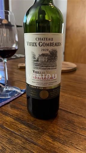 Bordeaux Côtes-de-bourg Château Vieux Gombeauds Vieilles Vignes 2020