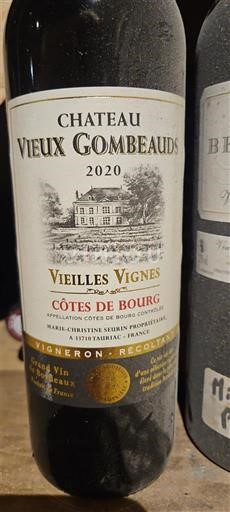 Burdeos Côtes-de-bourg Château Vieux Gombeauds Vieilles Vignes 2020