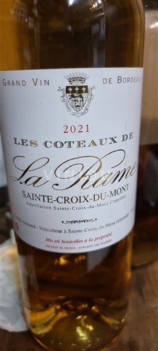 Bordeaux Sainte-Croix-Du-Mont Les Coteaux de la Rame 2021