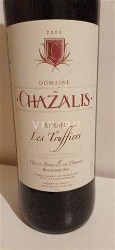 Alpes và các vùng Rhodanien Coteaux de l'Ardèche Domaine Chazalis Les Truffiers 2020