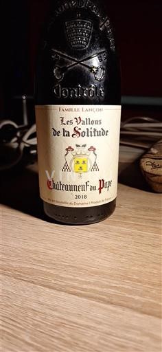 Valle del Ródano Châteauneuf-du-Pape. Famille Lançon - Les Vignobles de la Solitude Les Vallons de la Solitude 2018