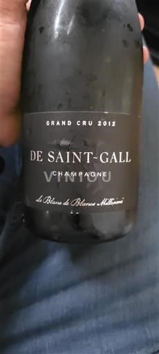 Champaña Champán Grand Cru Saint-Gall Le Blanc de Blancs Millésimé 2012