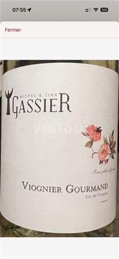 Rhônen laakso Rhône-laakso Michel & Tina Gassier Viognier Gourmand Ei vuosikertaa