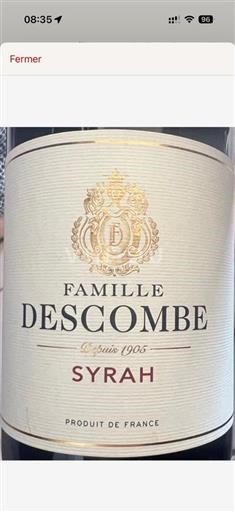 Thung lũng Rhône Famille Descombe Syrah 2021