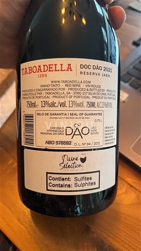 Bồ Đào Nha Dão Taboadella Jaen Reserva 2021