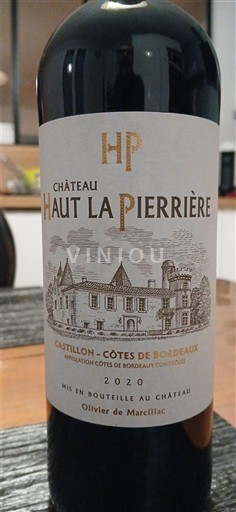 Bordeaux Castillon-côtes-de-bordeaux Château Haut la Pierrière 2020