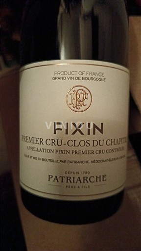Burgundy Fixin Premier Cru Patriarche Premier Cru - Clos du Chapitre 2018