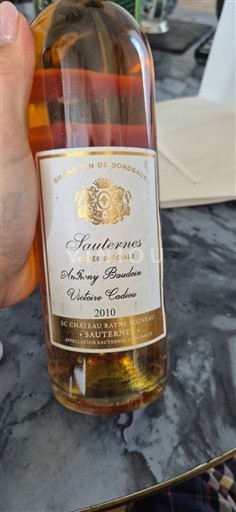 Bordeaux Sauternes Grand Cru Château Rayne Vigneau Spéciale 2010