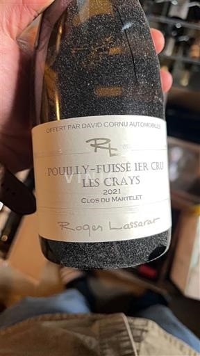 Bourgogne Ospecificerad Premier Cru Roger Lassarat Les Crays Clos du Martelet 2021