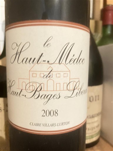 Bordéus Haut-Médoc Château Haut-Bages Libéral Le Haut-Médoc de Haut-Bages Libéral 2008