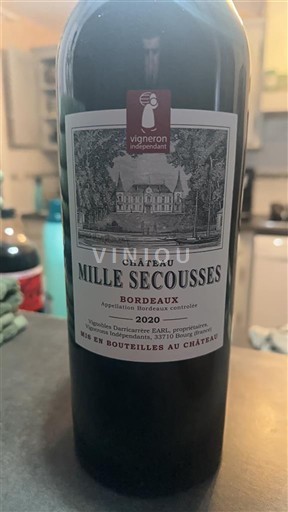 Bordeaux Château Mille Secousses 2020