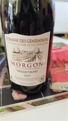 Beaujolais Morgon Domaine Des Générations Vieilles Vignes 2021