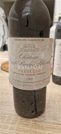 Bordéus Pauillac Grand Cru Château Haut-Bages Libéral 1989