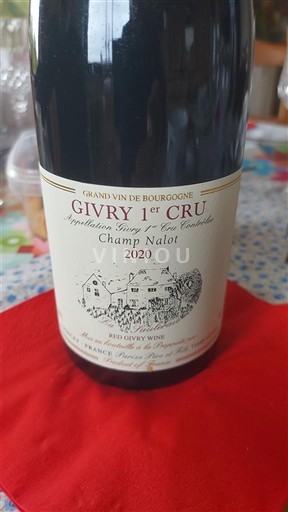 Bourgogne Givry Premier Cru Parize Père et Fils Champ Nalot 2020