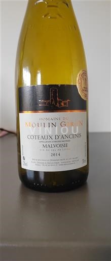 Dolina Loare Coteaux d'Ancenis Domaine Moulin Giron Malvoisie 2014
