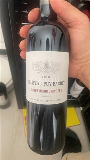 Bordeaux Saint-Émilion Grand Cru Grand Cru Château Puy Barbey 2016