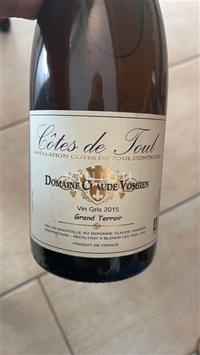 Lotharingen Côtes de Toul Domaine Claude Vosgien Grand Terroir 2015