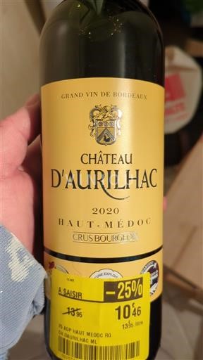 Bordoja Haut-Médoc Château Aurilhac 2020