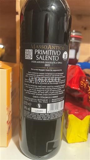 Apulia Susumaniello Salento Masso Antico 2021