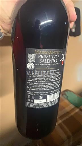 Puglia Susumaniello Salento Masso Antico 2021