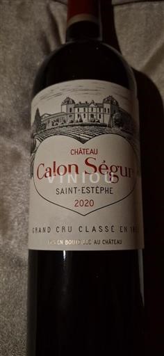 Bordeaux Saint-Estèphe Grand Cru Château Calon Ségur 2020