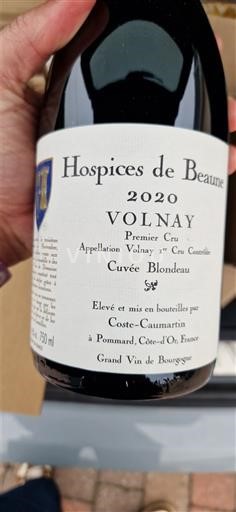 Burgundy Volnay Premier Cru Hospices de Beaune Blondeau 2020