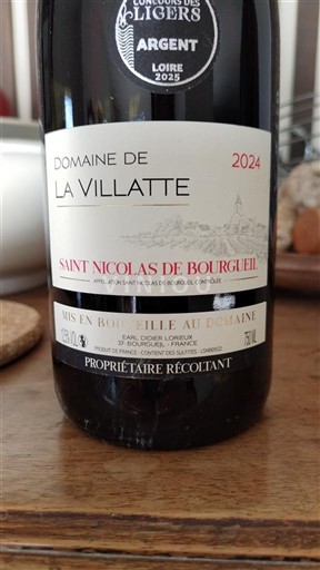 Thung lũng sông Loire Saint-Nicolas-De-Bourgueil Domaine La Villatte 2024
