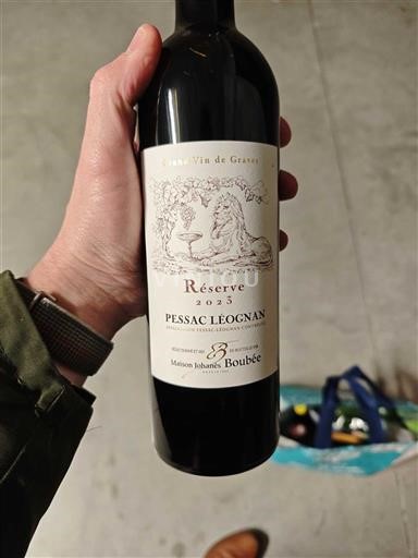 Bordeaux Pessac-Léognan Maison Johannes Boubée Réserve 2023