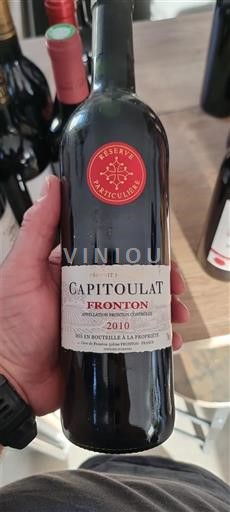 Sudoeste Fronton Capitoulat Réserve particulière 2010