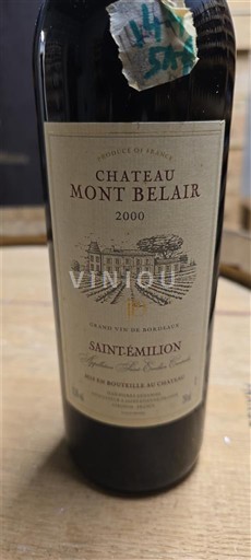Bordeaux Saint-Émilion Château Mont Belair 2000