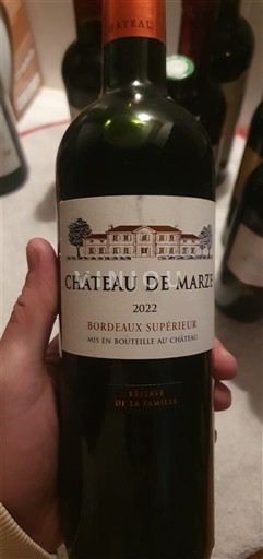 Bordeaux Bordeaux supérieur Château Marze Réserve de la Famille 2022